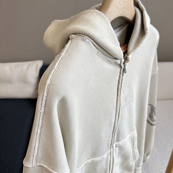 【24AW】バレンシアガ Y2K ロゴ コットン フーディ ジップ 偽物 bay09806